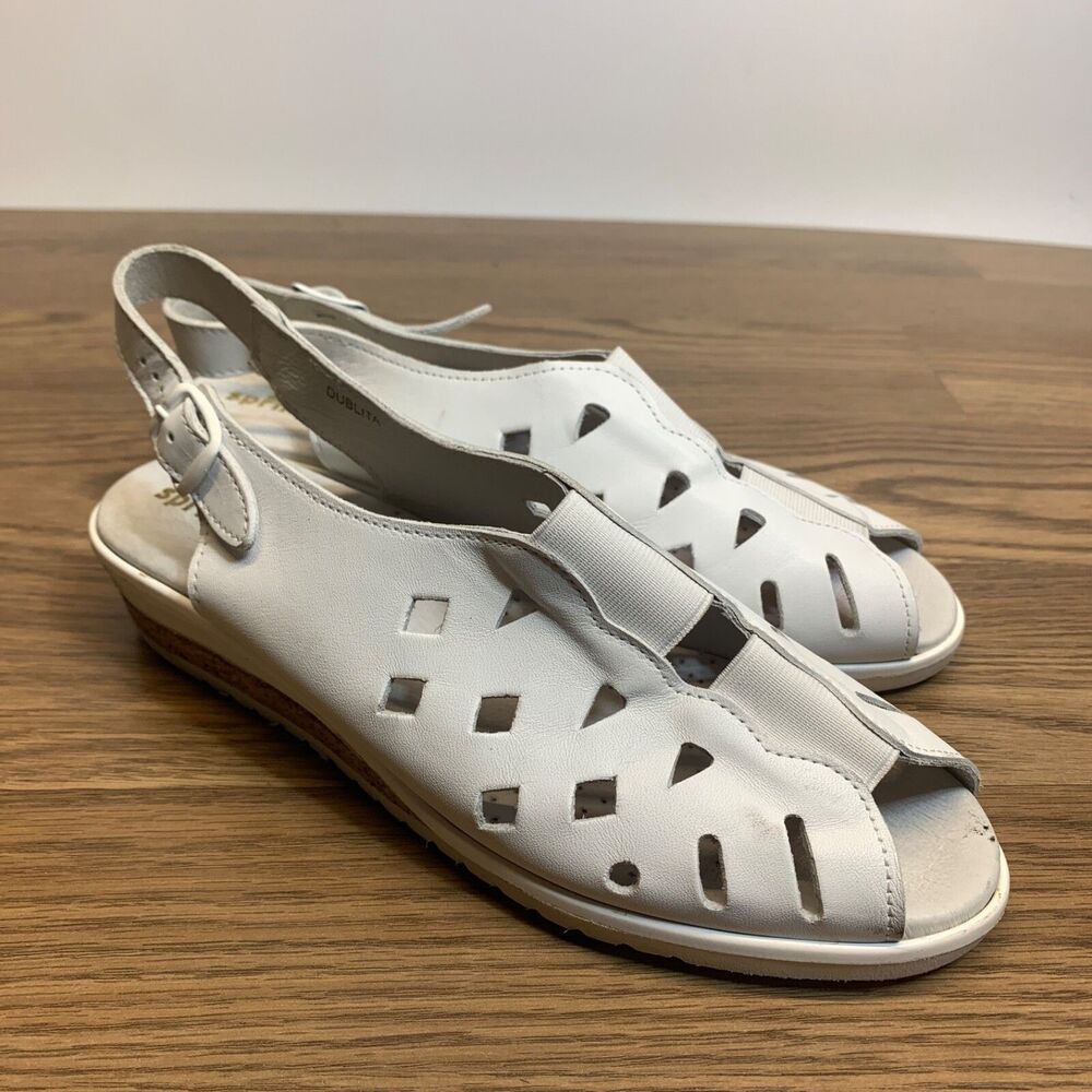 Spring Step Women's Size 40 US 9 White Dublita Slingback‎ Sandal